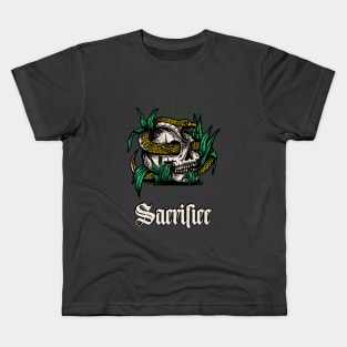 Skull And Snake Sacrifice Kids T-Shirt